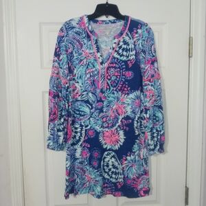 Lilly Pulitzer Blue and Pink Floral Dress